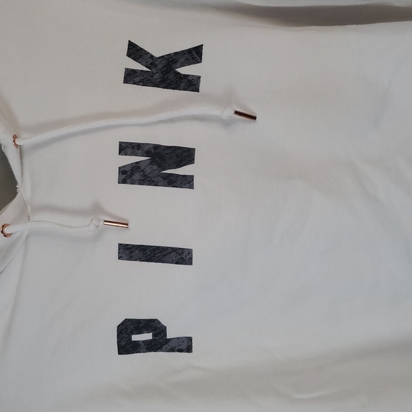 V.S. PINK Cropped, Loose Hoodie W/ Open Back. Size Small - Picture 2 of 8